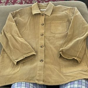 Orvis Button Front Cotton Spandex Long Sleeve Collared Light Jacket (TD)